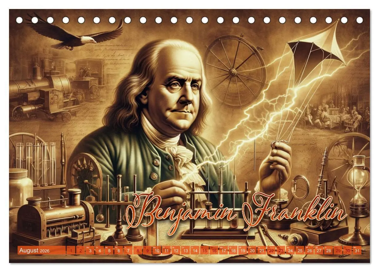 Bild: 9783457447208 | Genies der Geschichte - Ein KI Kalender (Tischkalender 2026 DIN A5...