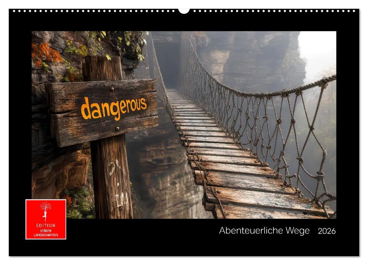 Cover: 9783457297308 | Abenteuerliche Wege (Wandkalender 2026 DIN A2 quer), CALVENDO...