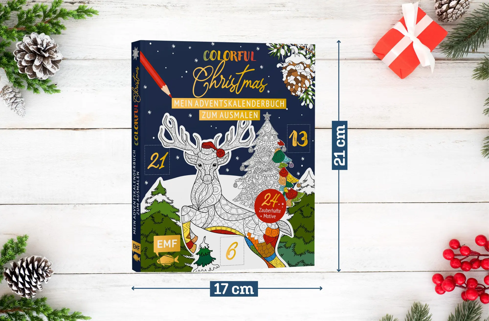 Bild: 9783745907308 | Mein Adventskalender-Buch zum Ausmalen: Colorful Christmas | Buch