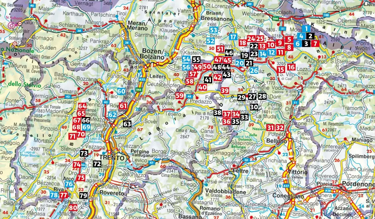 Bild: 9783763347308 | Dolomiten - Brenta - Gardasee | 80 Klettersteige mit GPS-Tracks | Buch