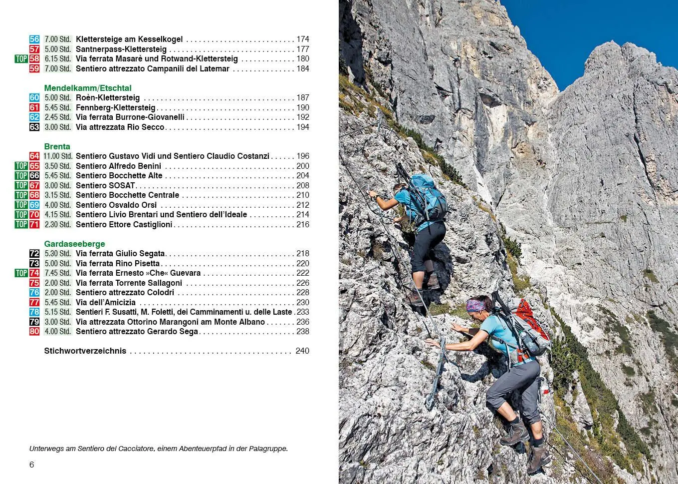 Bild: 9783763347308 | Dolomiten - Brenta - Gardasee | 80 Klettersteige mit GPS-Tracks | Buch