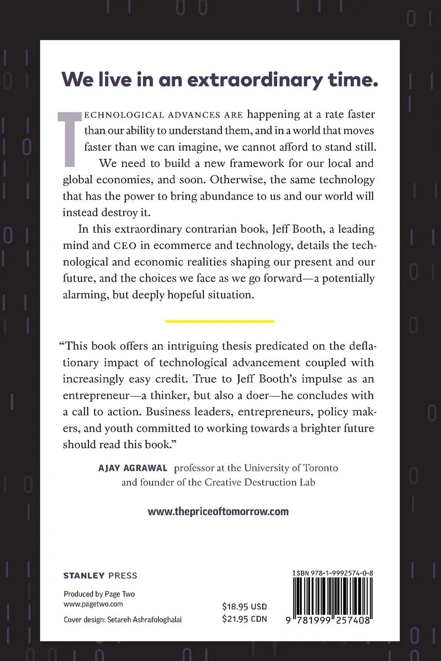 Rückseite: 9781999257408 | The Price of Tomorrow | Why Deflation is the Key to an Abundant Future