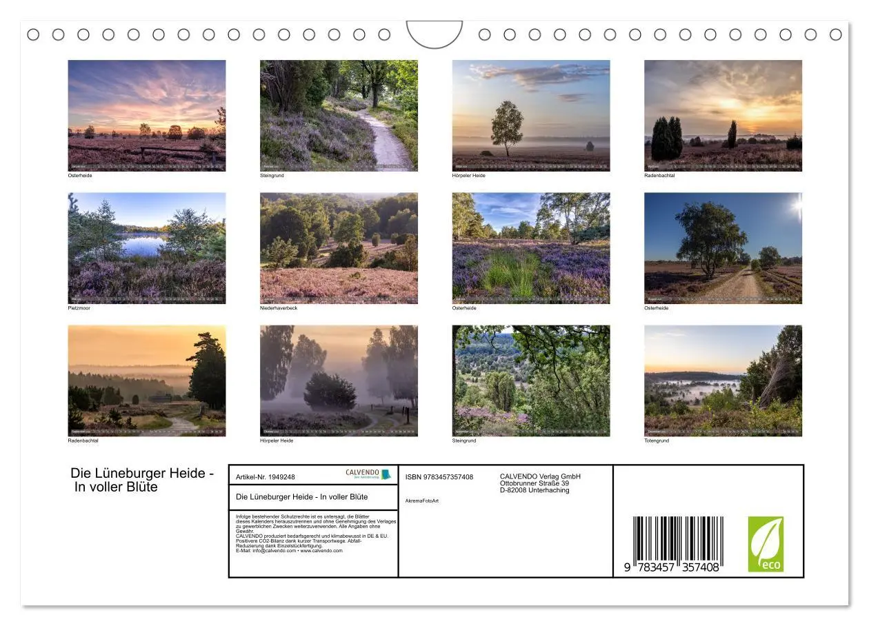 Bild: 9783457357408 | Die Lüneburger Heide - In voller Blüte (Wandkalender 2026 DIN A4...