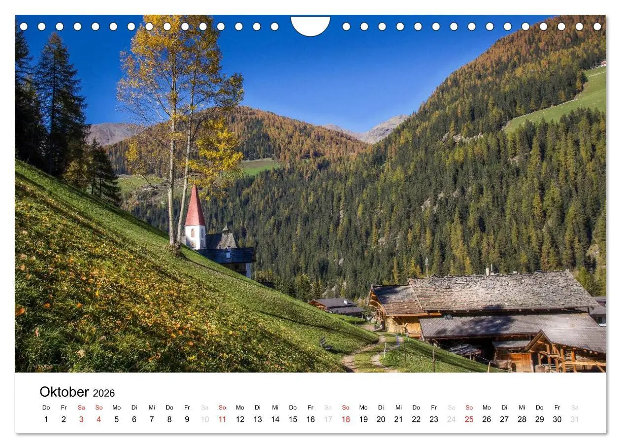 Bild: 9783516067408 | Bergbauernhöfe im Ultental (Wandkalender 2026 DIN A4 quer),...