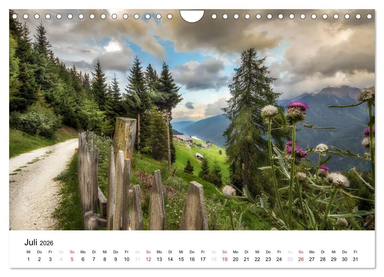 Bild: 9783516067408 | Bergbauernhöfe im Ultental (Wandkalender 2026 DIN A4 quer),...
