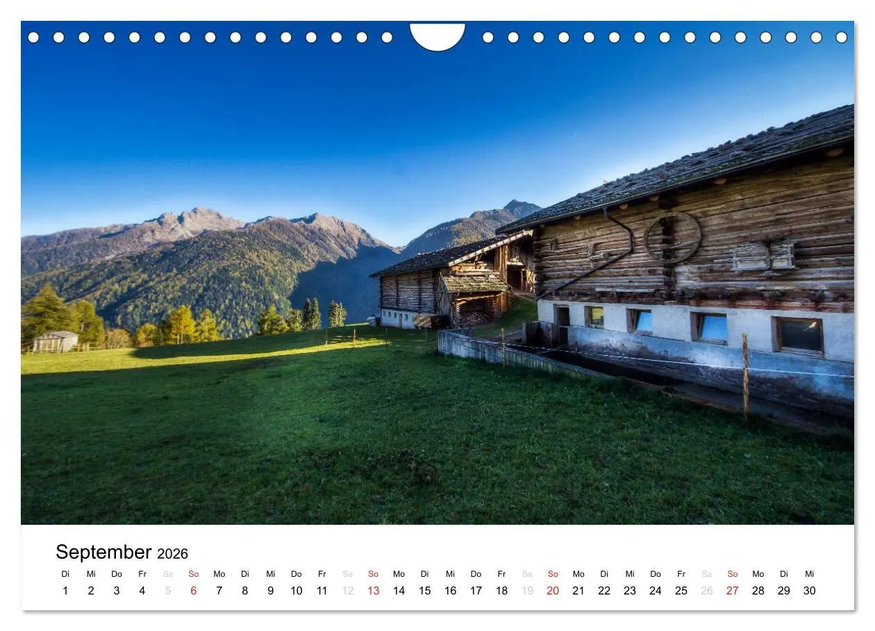 Bild: 9783516067408 | Bergbauernhöfe im Ultental (Wandkalender 2026 DIN A4 quer),...