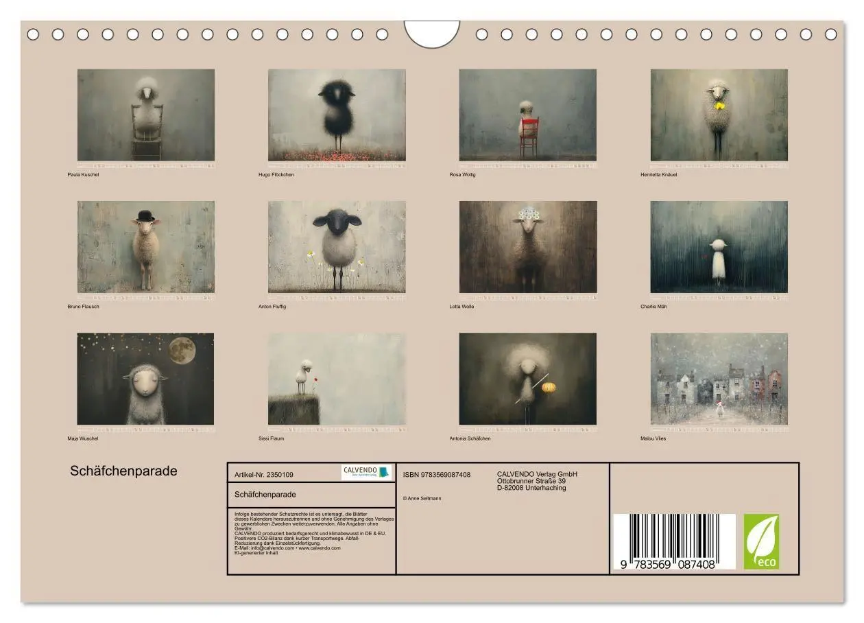 Bild: 9783569087408 | Schäfchenparade (Wandkalender 2027 DIN A4 quer), CALVENDO...