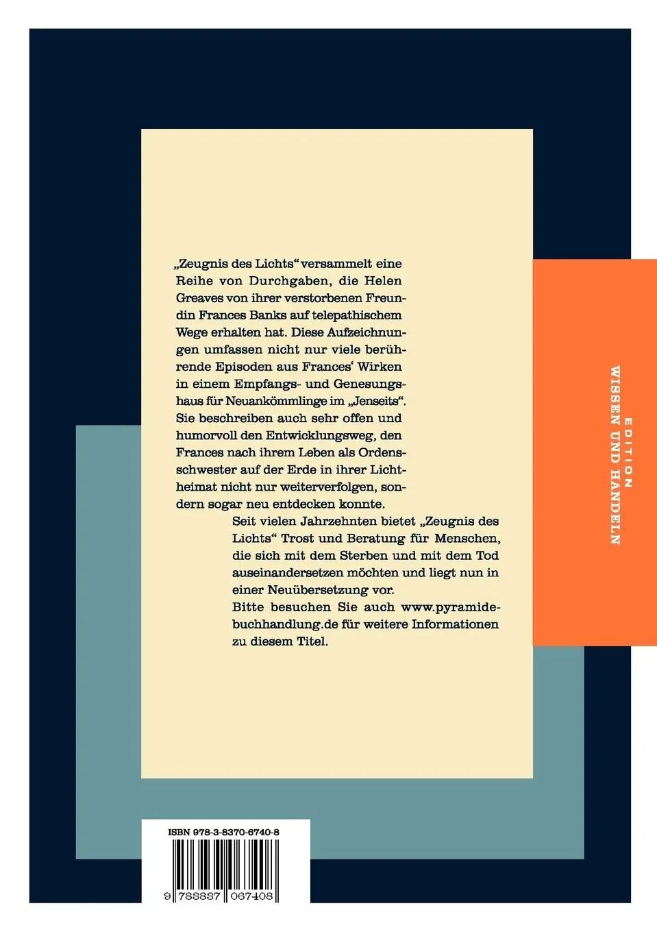 Rückseite: 9783837067408 | Zeugnis des Lichts | Helen Greaves | Taschenbuch | 156 S. | Deutsch