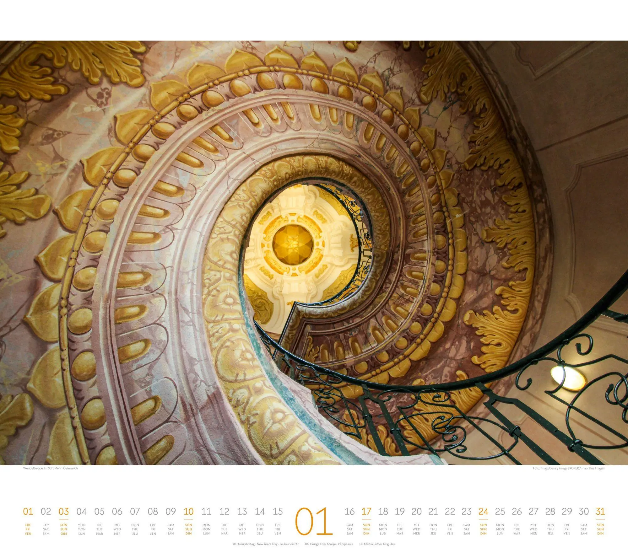 Bild: 9783838437408 | Treppen Kalender 2027 | Ackermann Kunstverlag GmbH | Kalender | 14 S.