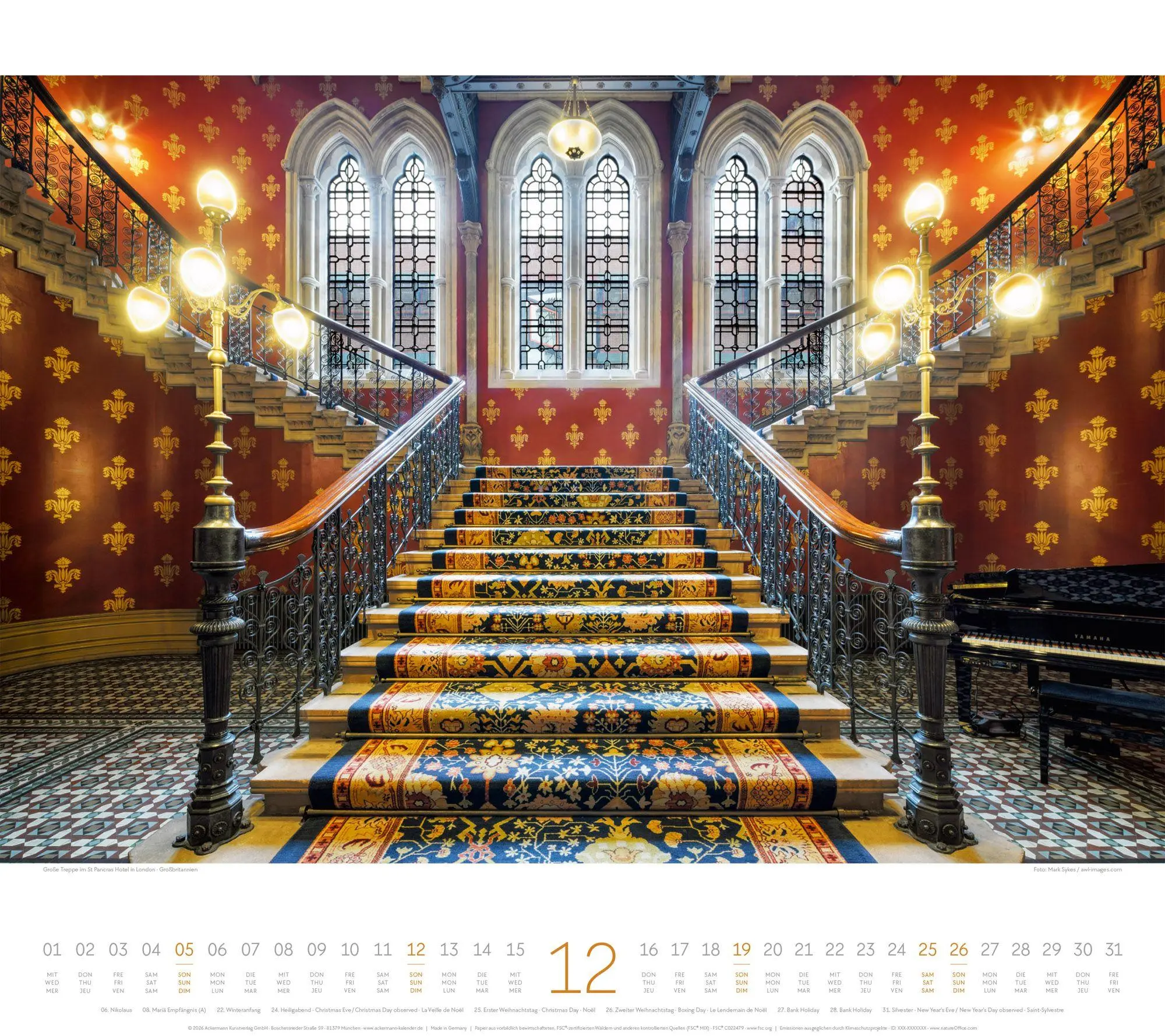 Bild: 9783838437408 | Treppen Kalender 2027 | Ackermann Kunstverlag GmbH | Kalender | 14 S.