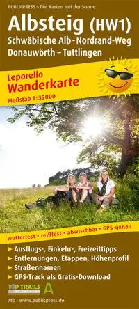 Cover: 9783899207408 | Wanderkarte Albsteig (HW1), Schwäbische Alb-Nordrandweg, Donauwörth...