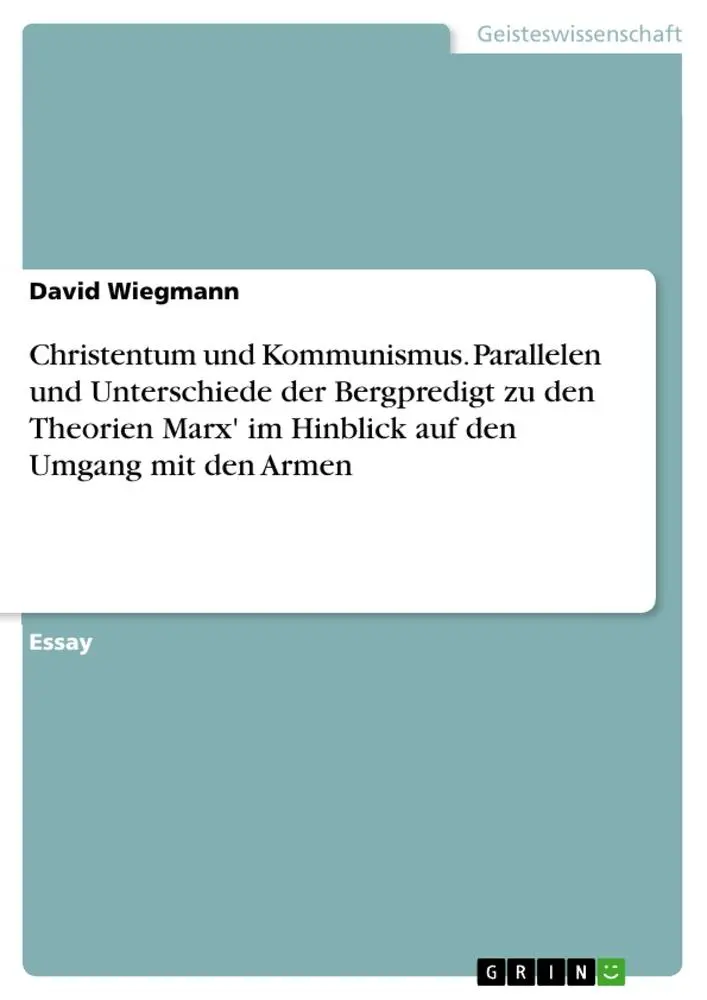 Cover: 9783668697508 | Christentum und Kommunismus. Parallelen und Unterschiede der...