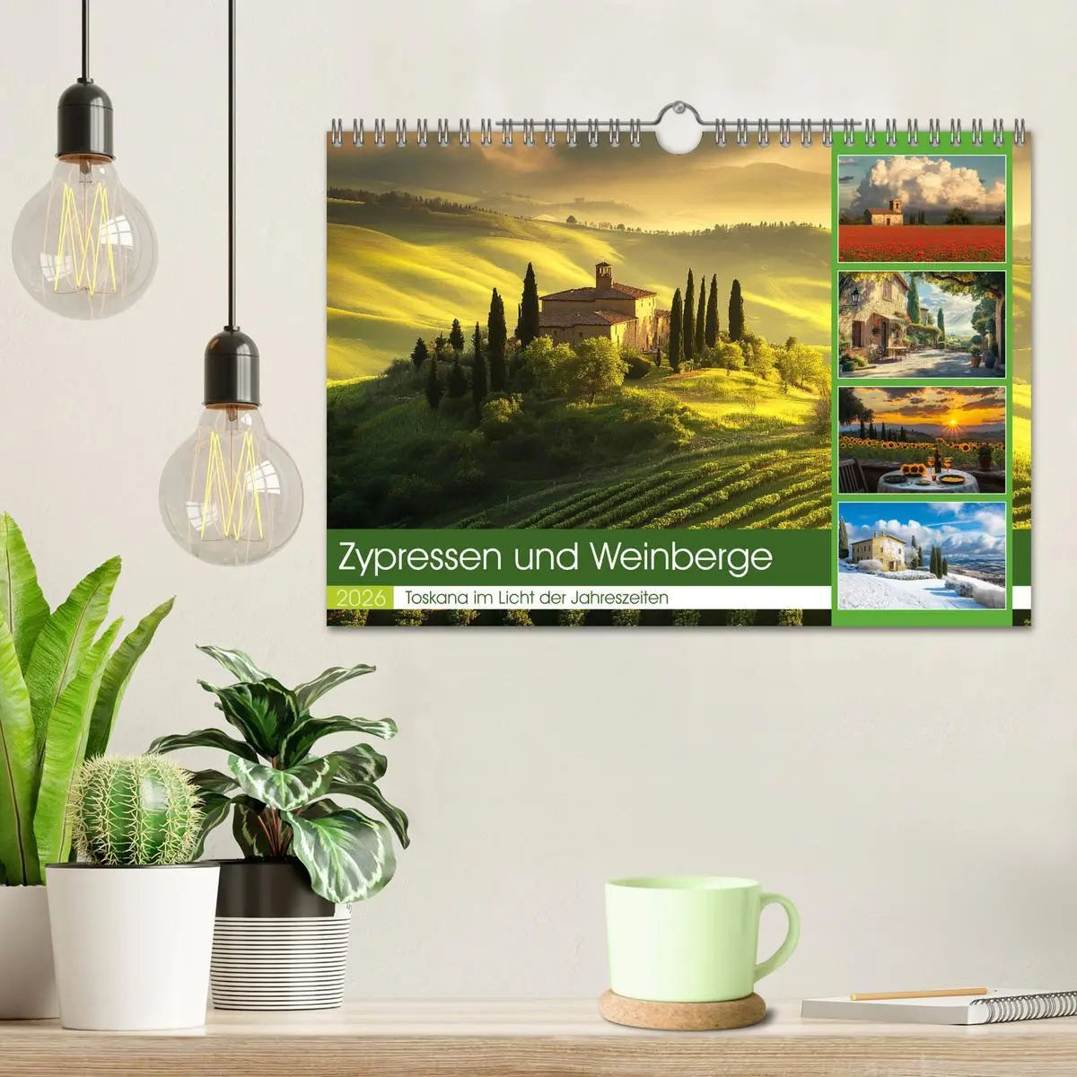Bild: 9783457267608 | Zypressen und Weinberge (Wandkalender 2026 DIN A4 quer), CALVENDO...