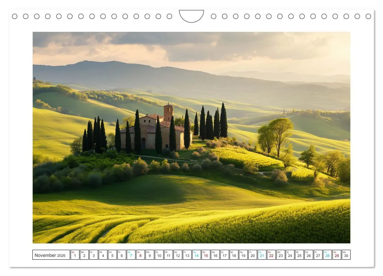Bild: 9783457267608 | Zypressen und Weinberge (Wandkalender 2026 DIN A4 quer), CALVENDO...