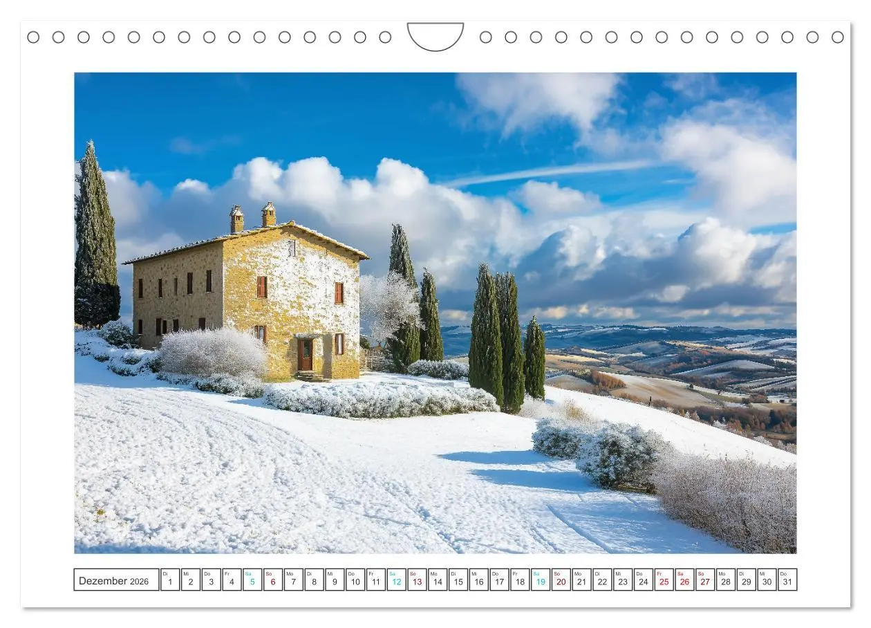 Bild: 9783457267608 | Zypressen und Weinberge (Wandkalender 2026 DIN A4 quer), CALVENDO...
