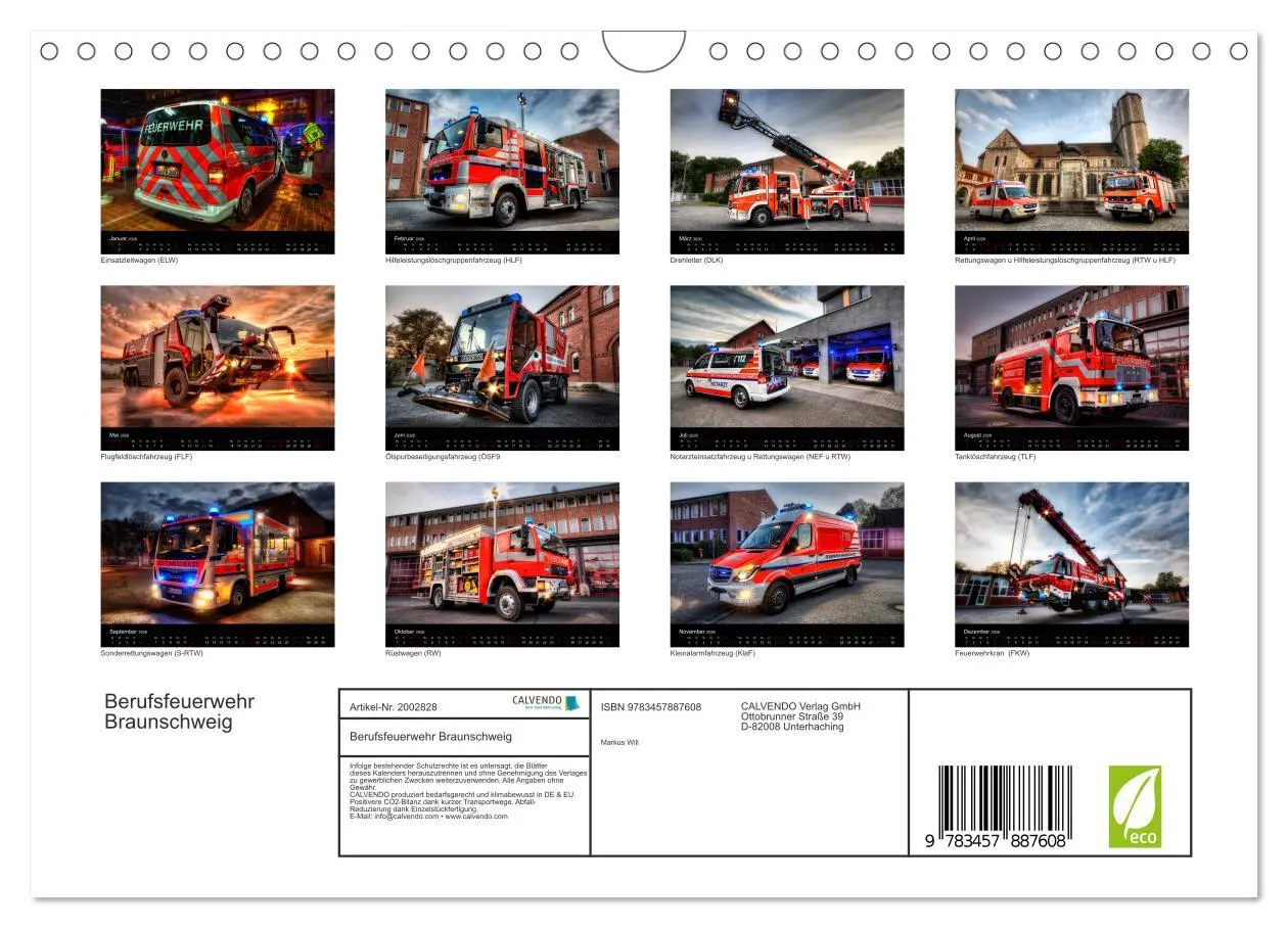 Bild: 9783457887608 | Berufsfeuerwehr Braunschweig (Wandkalender 2026 DIN A4 quer),...