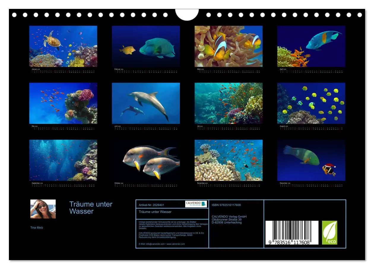Bild: 9783516117608 | Träume unter Wasser (Wandkalender 2026 DIN A4 quer), CALVENDO...