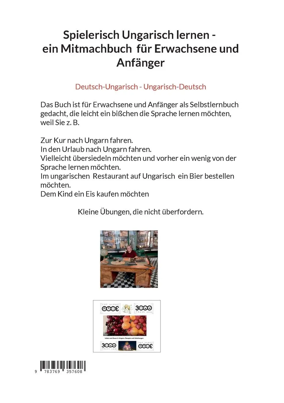 Rückseite: 9783769357608 | Spielerisch Ungarisch lernen - ein Mitmachbuch für Erwachsene und...