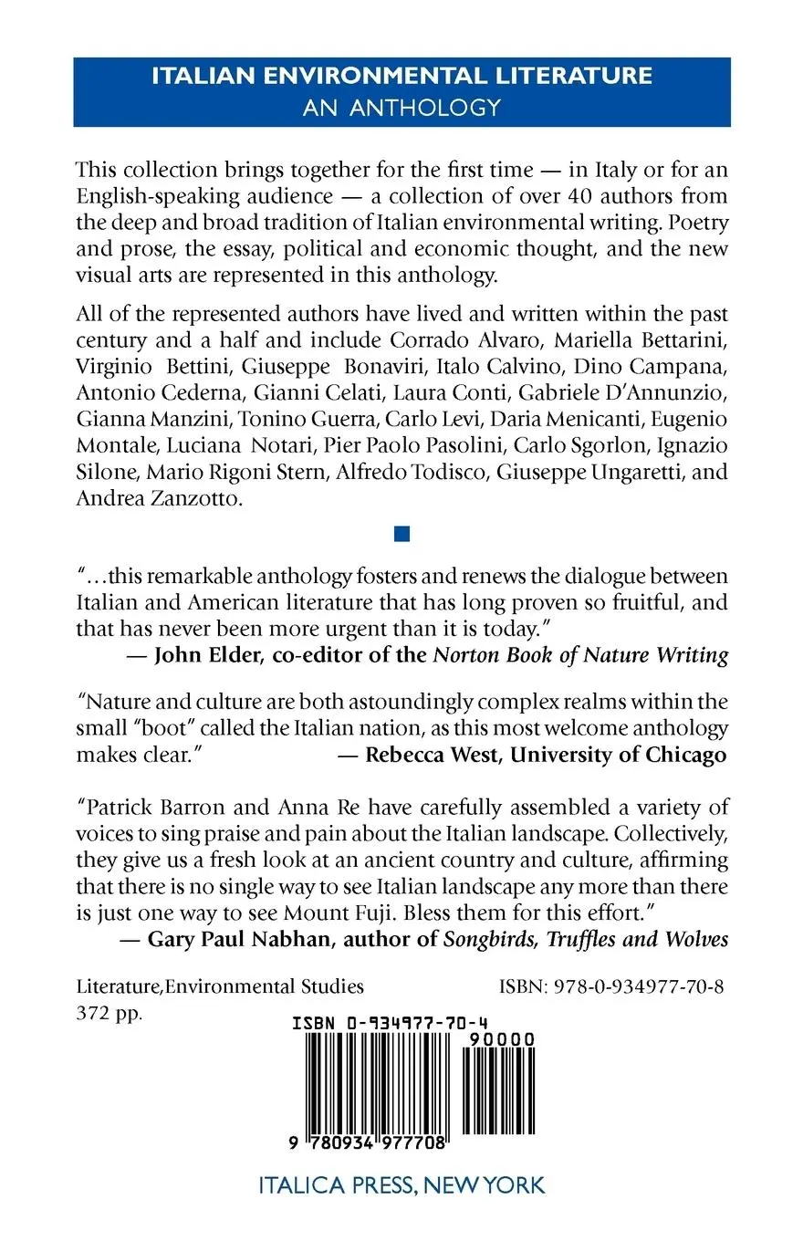 Rückseite: 9780934977708 | Italian Environmental Literature | An Anthology | Italo Calvino | Buch
