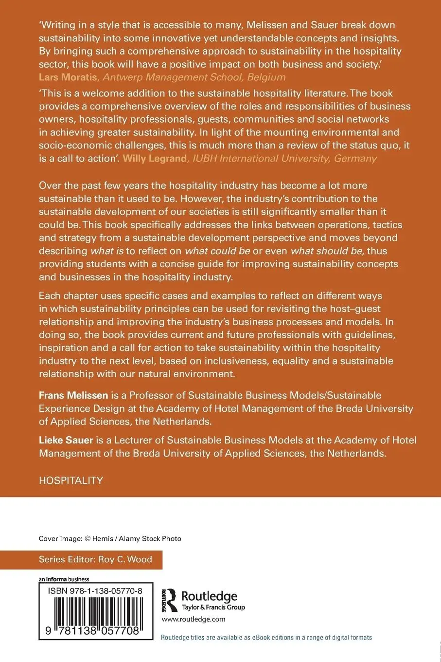 Rückseite: 9781138057708 | Improving Sustainability in the Hospitality Industry | Taschenbuch