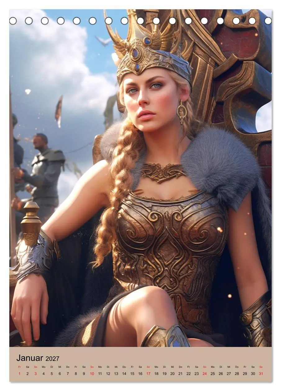 Bild: 9783569297708 | Wikinger-Fantasy. Wilde Krieger aus dem Norden (Tischkalender 2027...