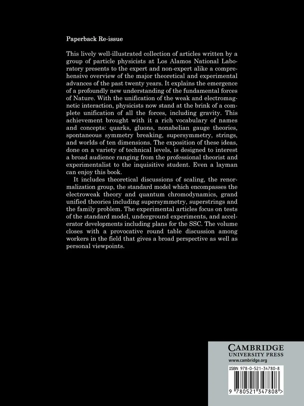 Rückseite: 9780521347808 | Particle Physics | A Los Alamos Primer | Necia G. Cooper (u. a.)