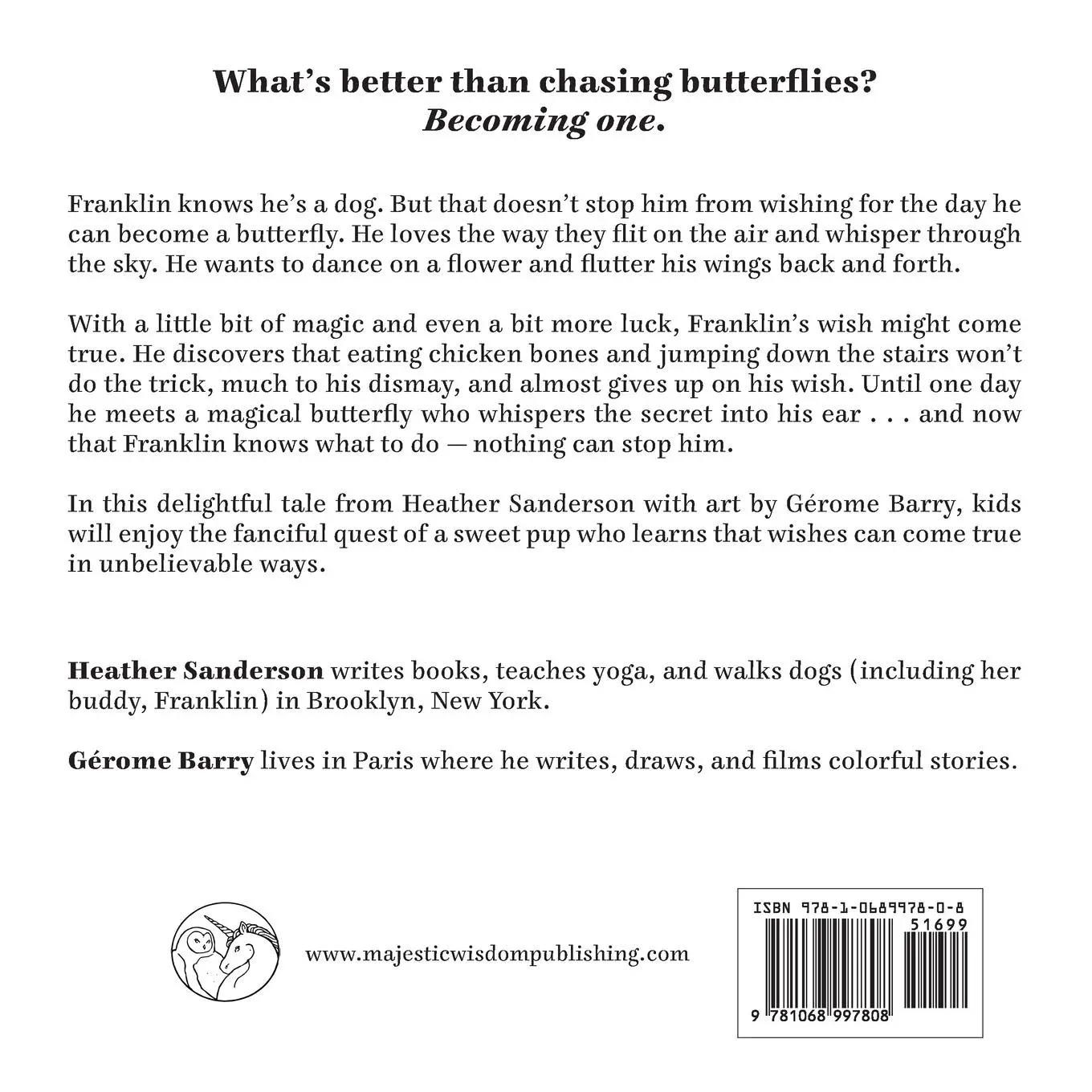 Rückseite: 9781068997808 | The Dog Who Wanted to Be a Butterfly | Heather Sanderson | Taschenbuch