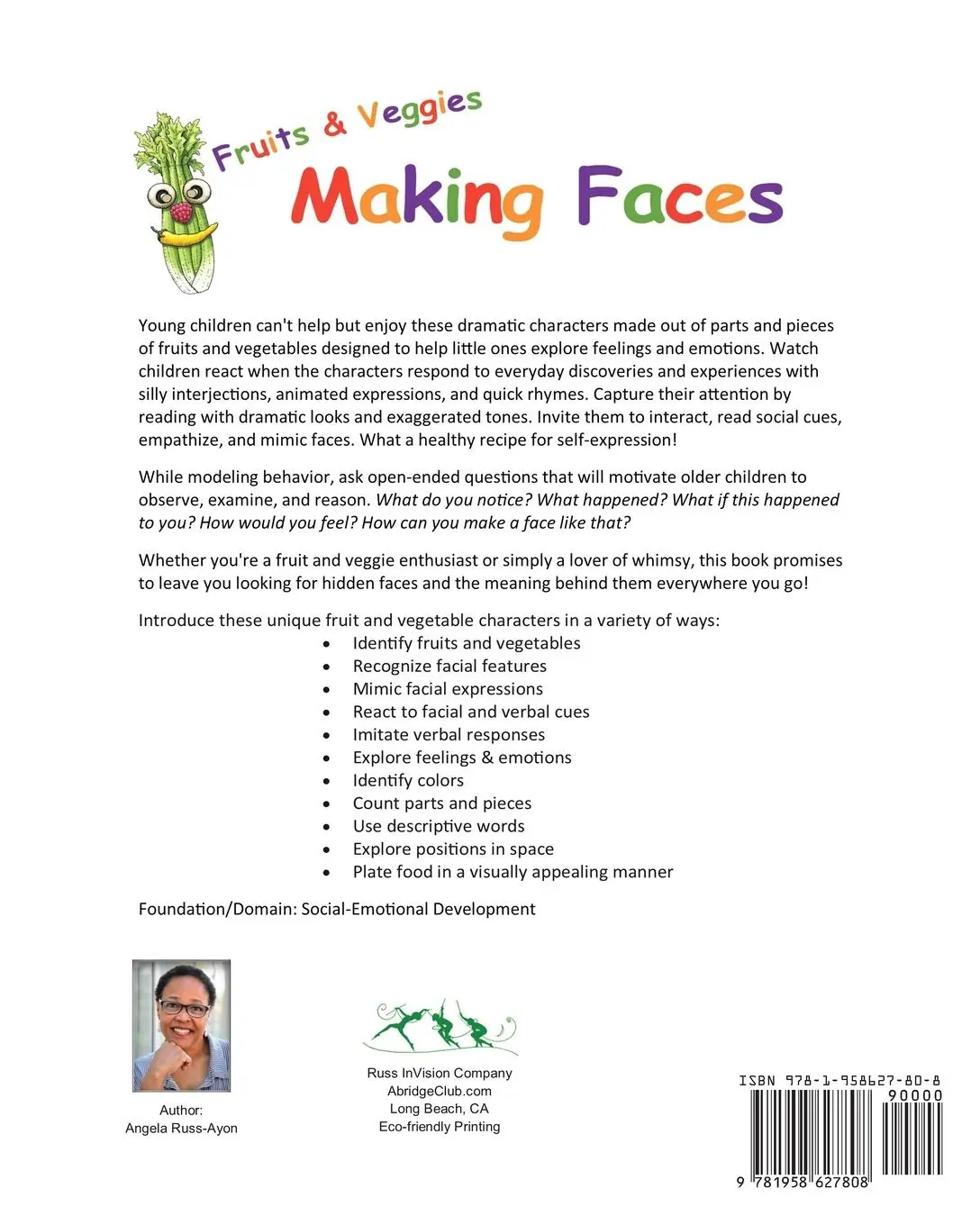 Rückseite: 9781958627808 | Fruits and Veggies Making Faces | Angela Russ-Ayon | Taschenbuch