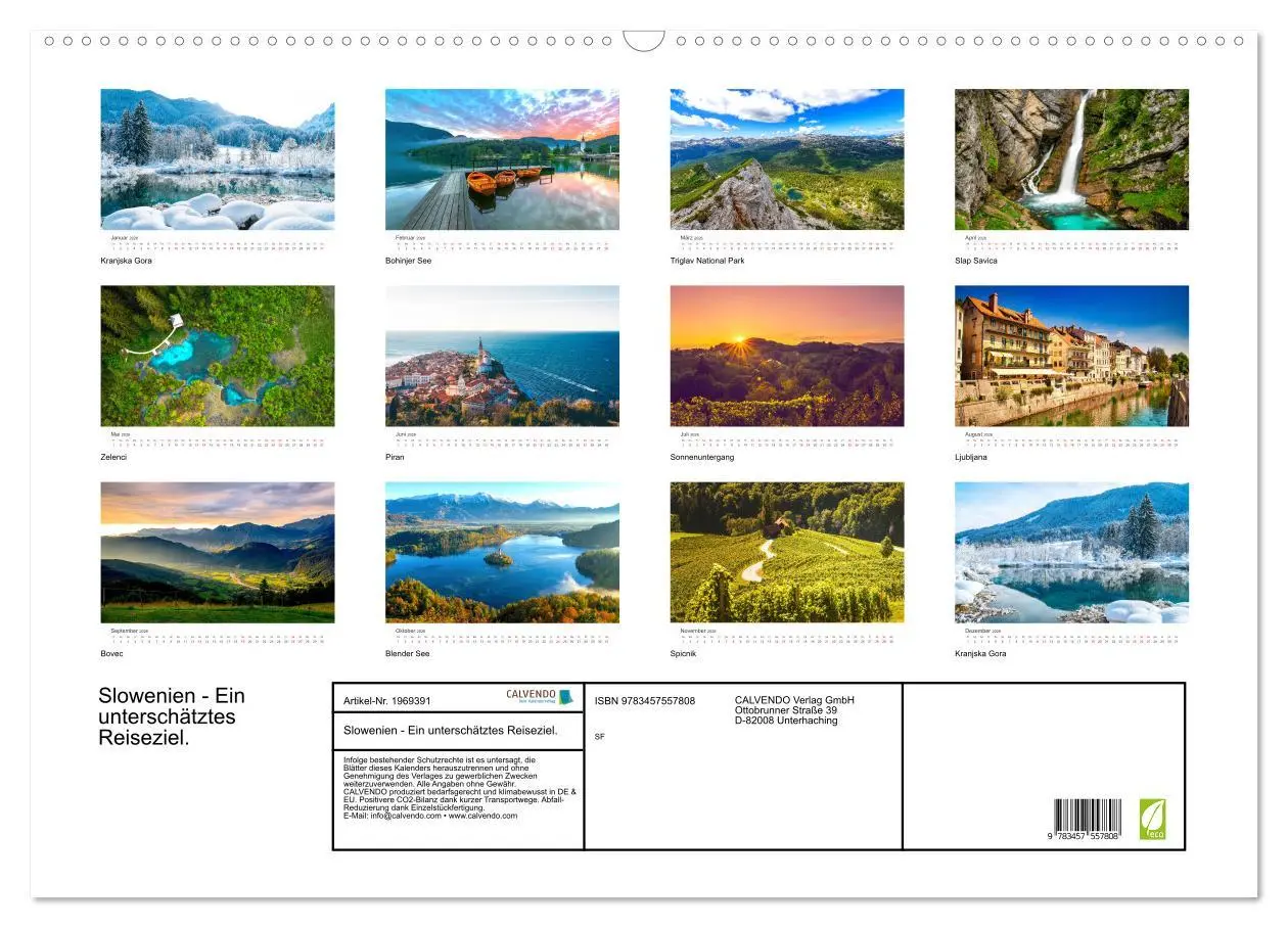 Bild: 9783457557808 | Slowenien - Ein unterschätztes Reiseziel. (Wandkalender 2026 DIN A2...