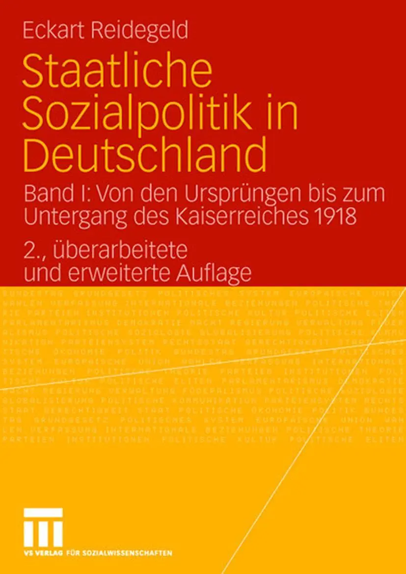 Cover: 9783531327808 | Staatliche Sozialpolitik in Deutschland | Eckart Reidegeld | Buch