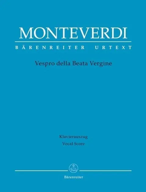 Cover: 9790006537808 | Vespro Della Beata Vergine 'Marienvesper' | Klavierauszug | Monteverdi