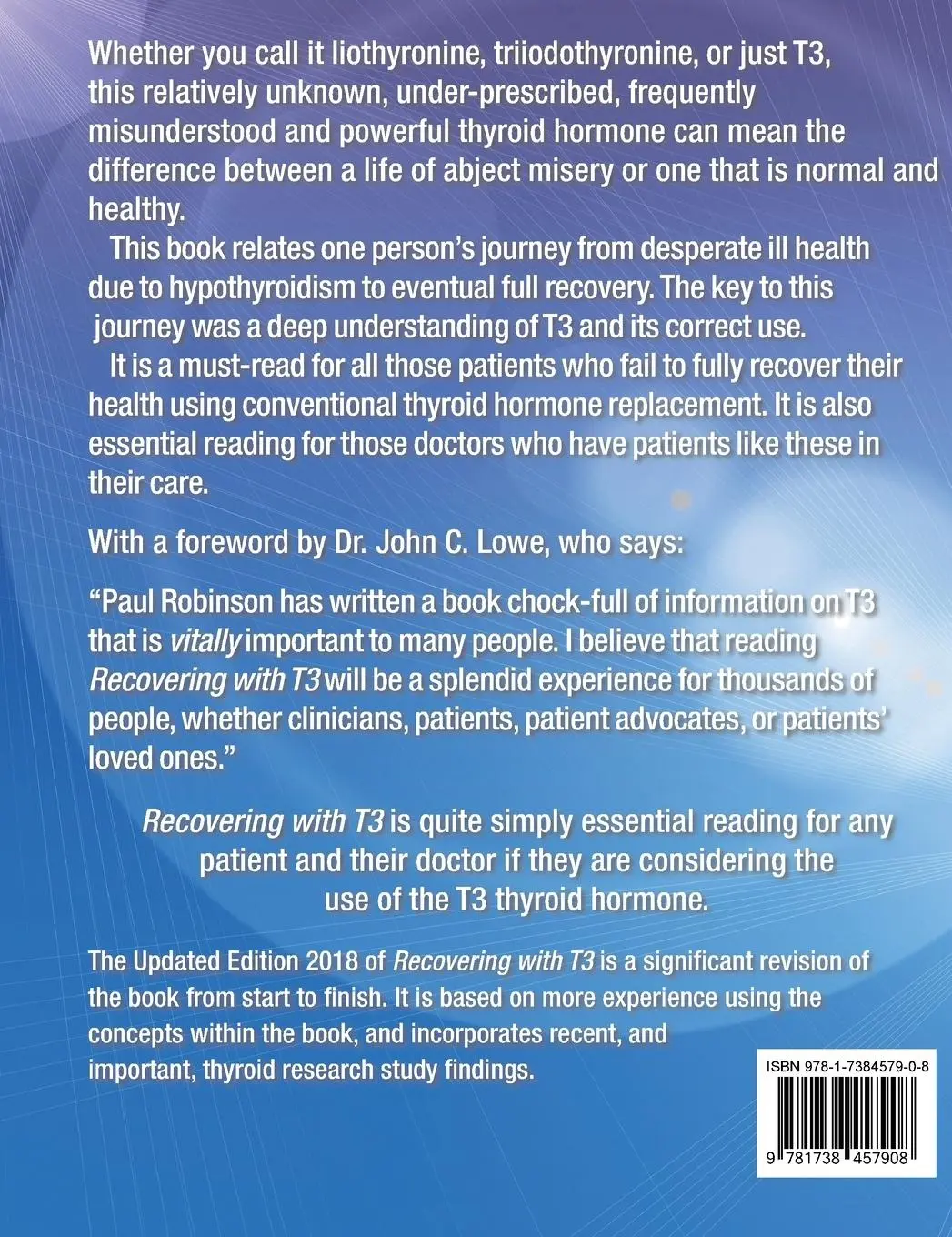 Rückseite: 9781738457908 | Recovering with T3 | Paul Robinson | Buch | Englisch | 2024