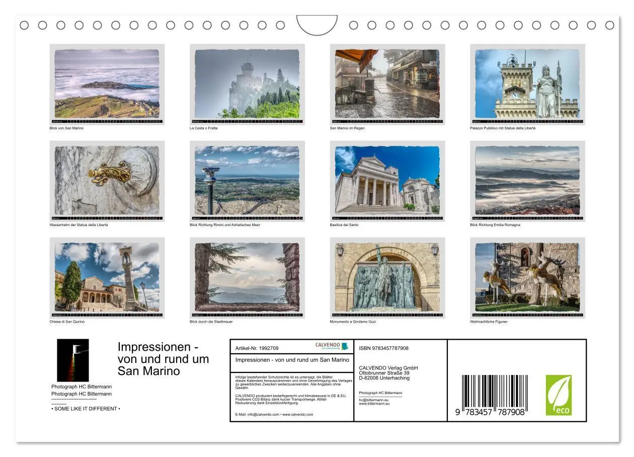 Bild: 9783457787908 | Impressionen - von und rund um San Marino (Wandkalender 2026 DIN A4...