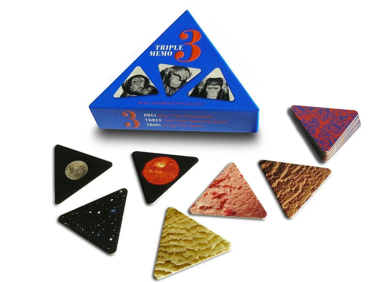 Bild: 9783934657908 | DREI. Das Triple Memo | 24 Dreiheiten in der dreieckigen Box | Spiel
