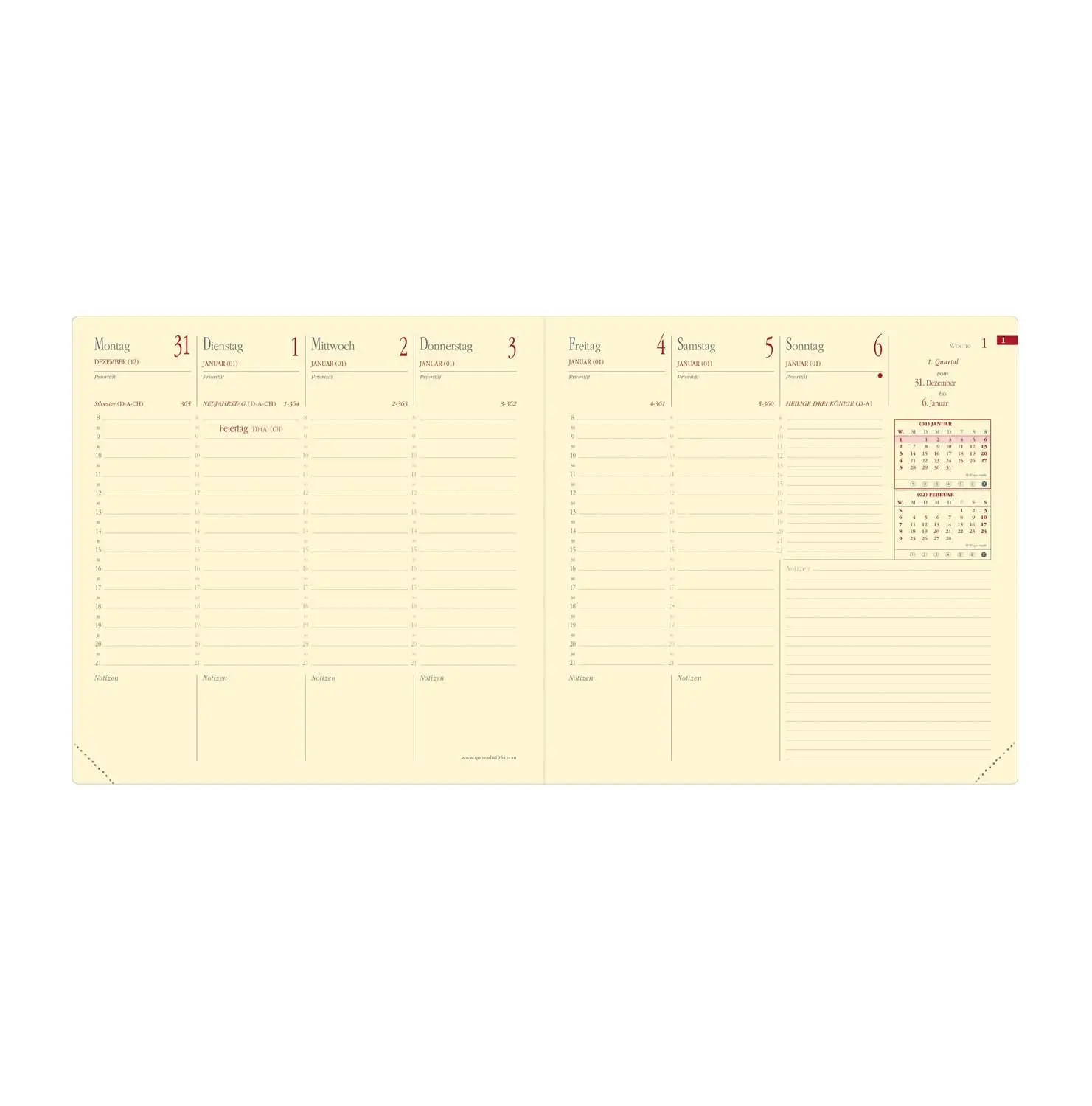 Bild: 3371010418008 | Executif Prestige VZ Soho rosa 2026 | Kalender im Schreibtischformat