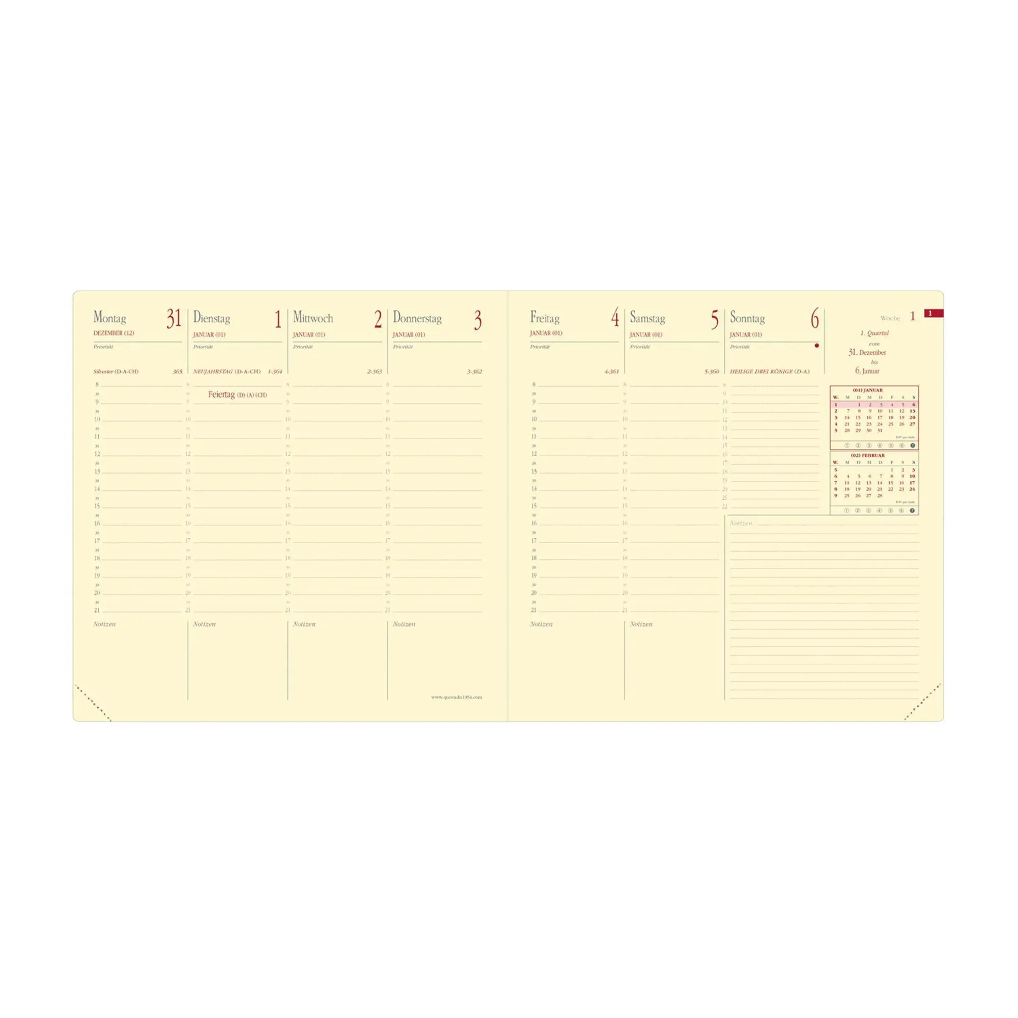 Bild: 3371010418008 | Executif Prestige VZ Soho rosa 2026 | Kalender im Schreibtischformat