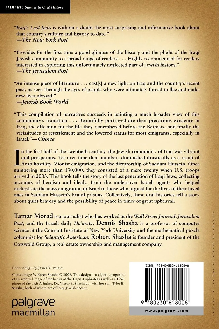 Rückseite: 9780230618008 | Iraq's Last Jews | T. Morad (u. a.) | Taschenbuch | xvi | Englisch