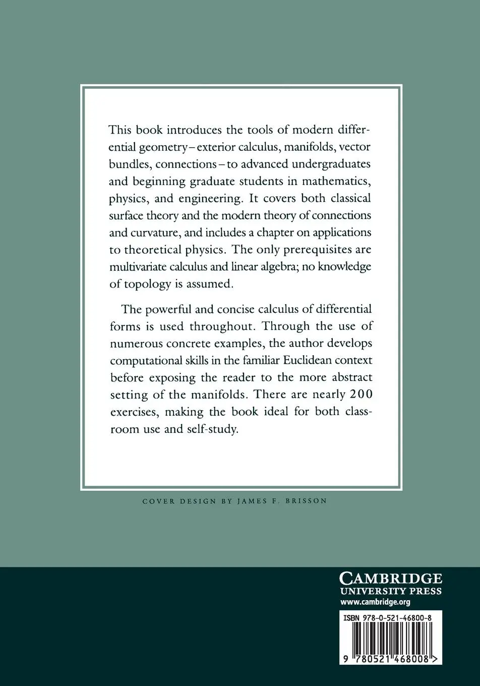 Rückseite: 9780521468008 | Differential Forms and Connections | R. W. R. Darling (u. a.) | Buch