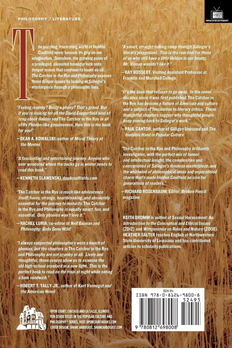 Rückseite: 9780812698008 | The Catcher in the Rye and Philosophy | Keith Dromm (u. a.) | Buch