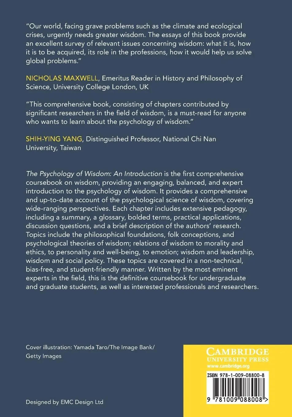Rückseite: 9781009088008 | The Psychology of Wisdom | Robert J. Sternberg (u. a.) | Taschenbuch