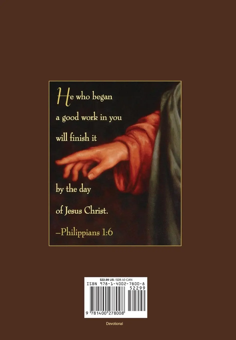Rückseite: 9781400278008 | The Finishing Touch | A Daily Devotional: Becoming God's Masterpiece