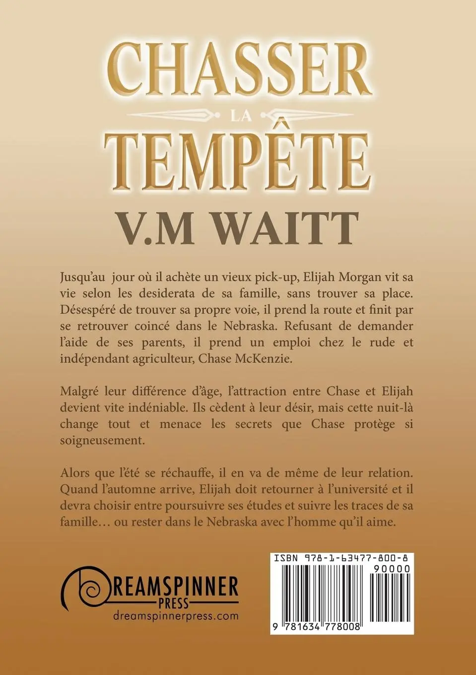 Rückseite: 9781634778008 | Chasser la tempête | V. M Waitt | Taschenbuch | Französisch | 2016