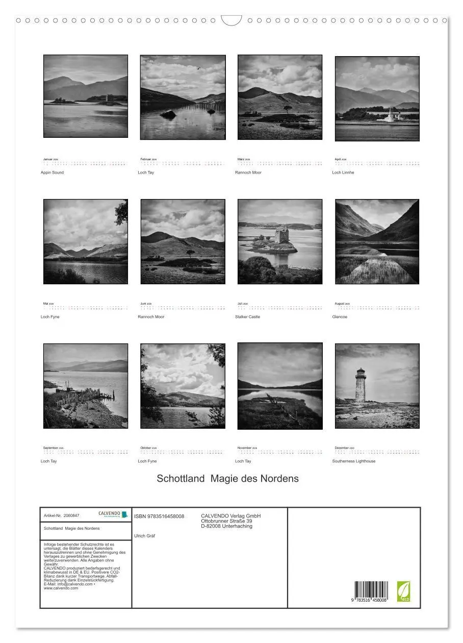 Bild: 9783516458008 | Schottland Magie des Nordens (Wandkalender 2026 DIN A2 hoch),...
