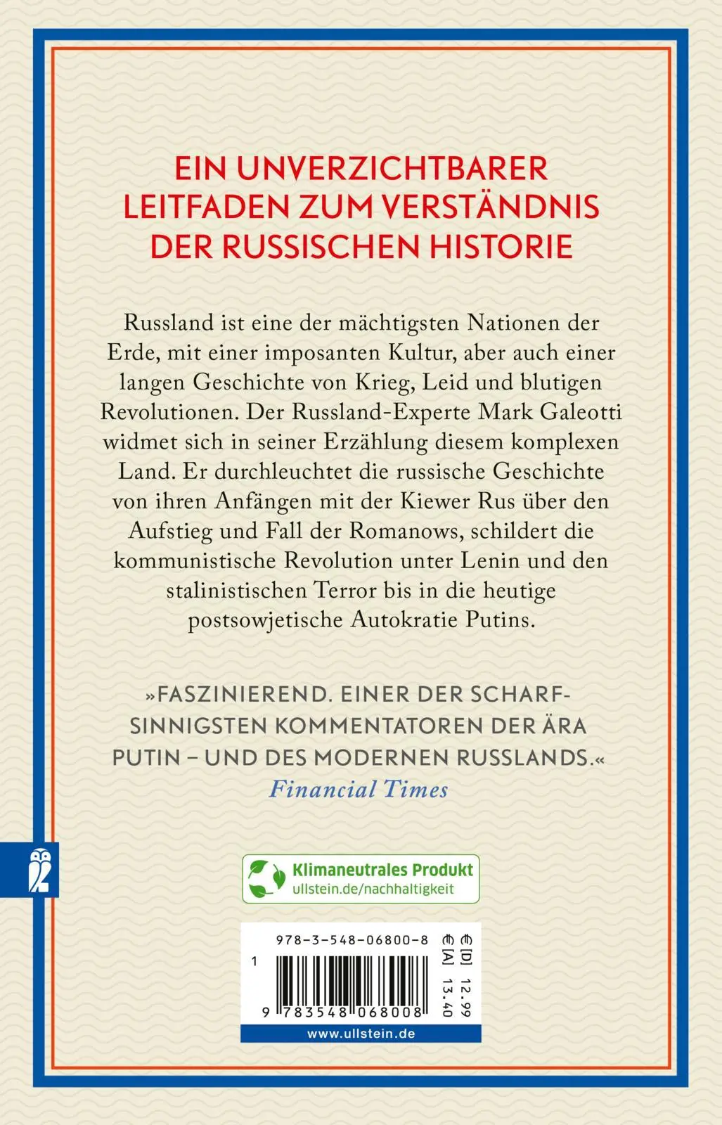 Rückseite: 9783548068008 | Die kürzeste Geschichte Russlands | Mark Galeotti | Taschenbuch | 2022