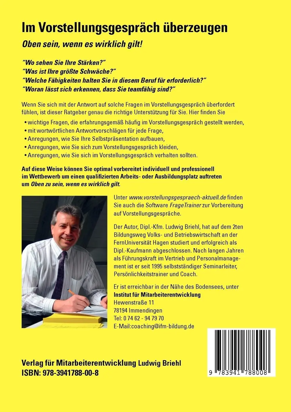 Rückseite: 9783941788008 | Im Vorstellungsgespräch überzeugen | Ludwig Briehl | Taschenbuch