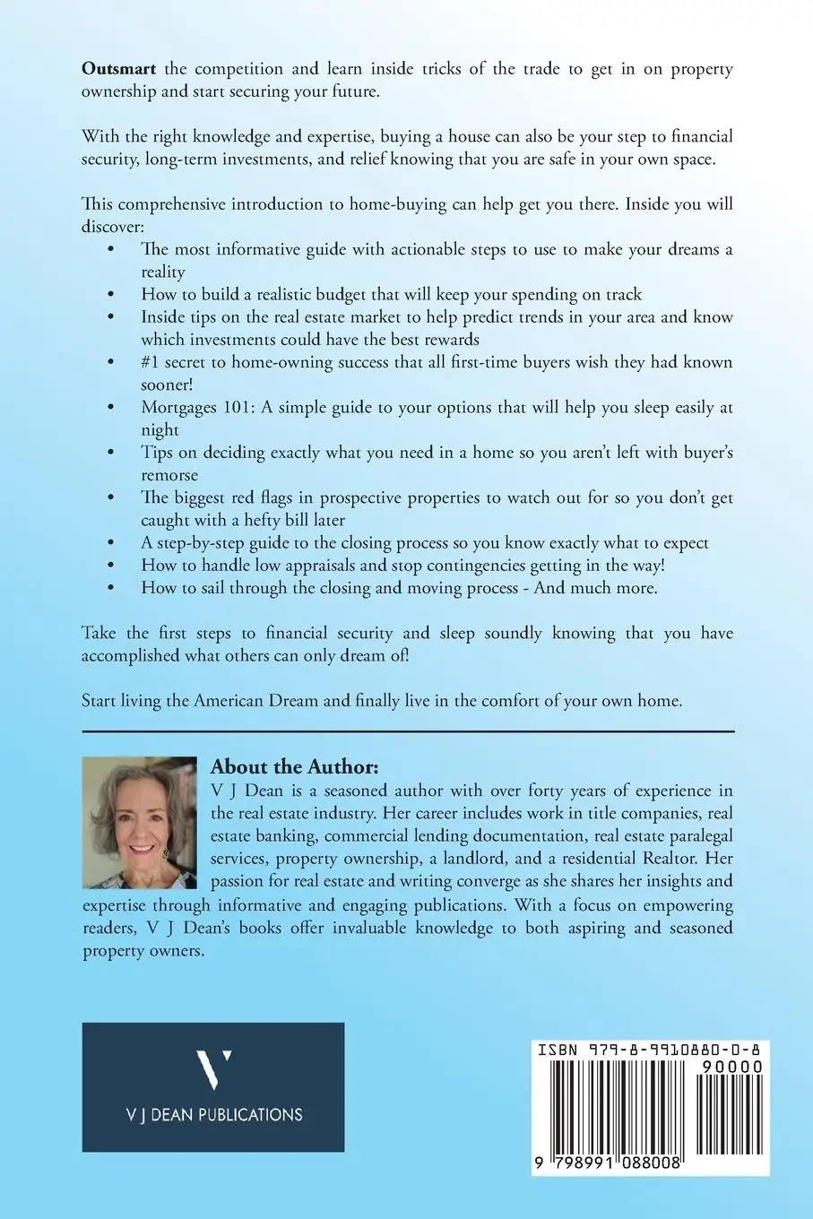 Rückseite: 9798991088008 | Buying Your First Home | V. Dean | Taschenbuch | Englisch | 2024