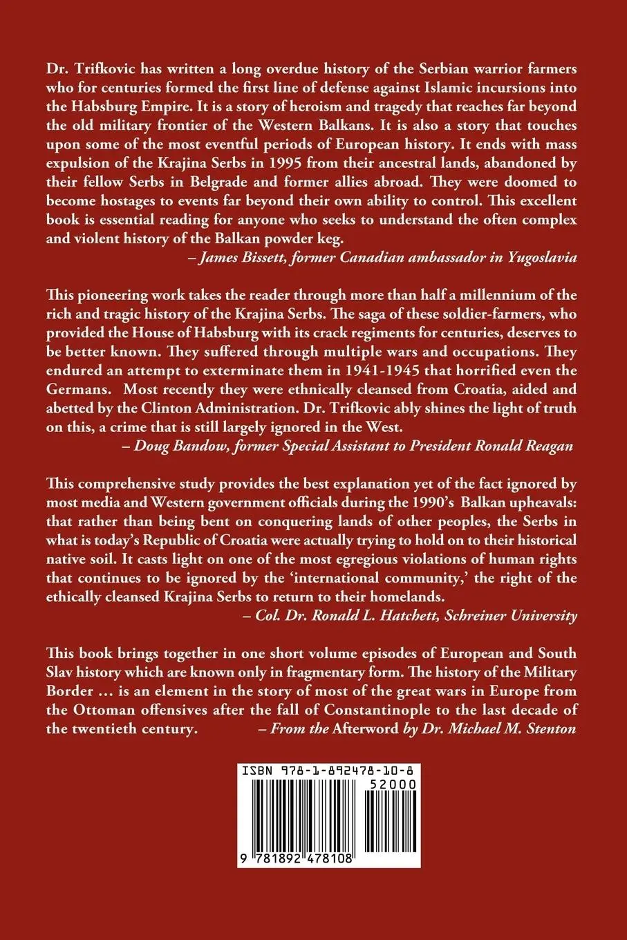 Rückseite: 9781892478108 | The Krajina Chronicle | Srdja Trifkovic | Taschenbuch | Englisch