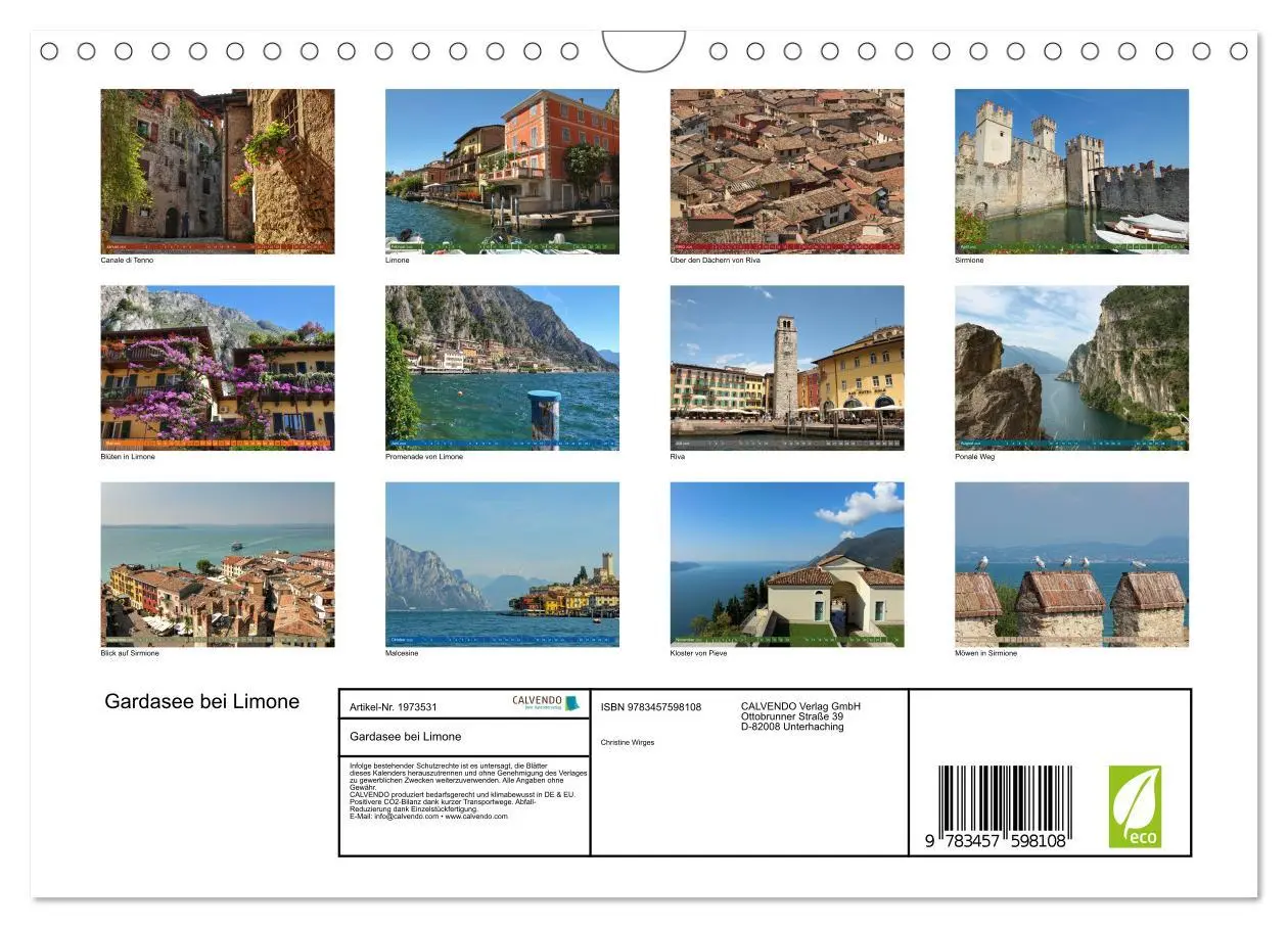 Bild: 9783457598108 | Gardasee bei Limone (Wandkalender 2026 DIN A4 quer), CALVENDO...