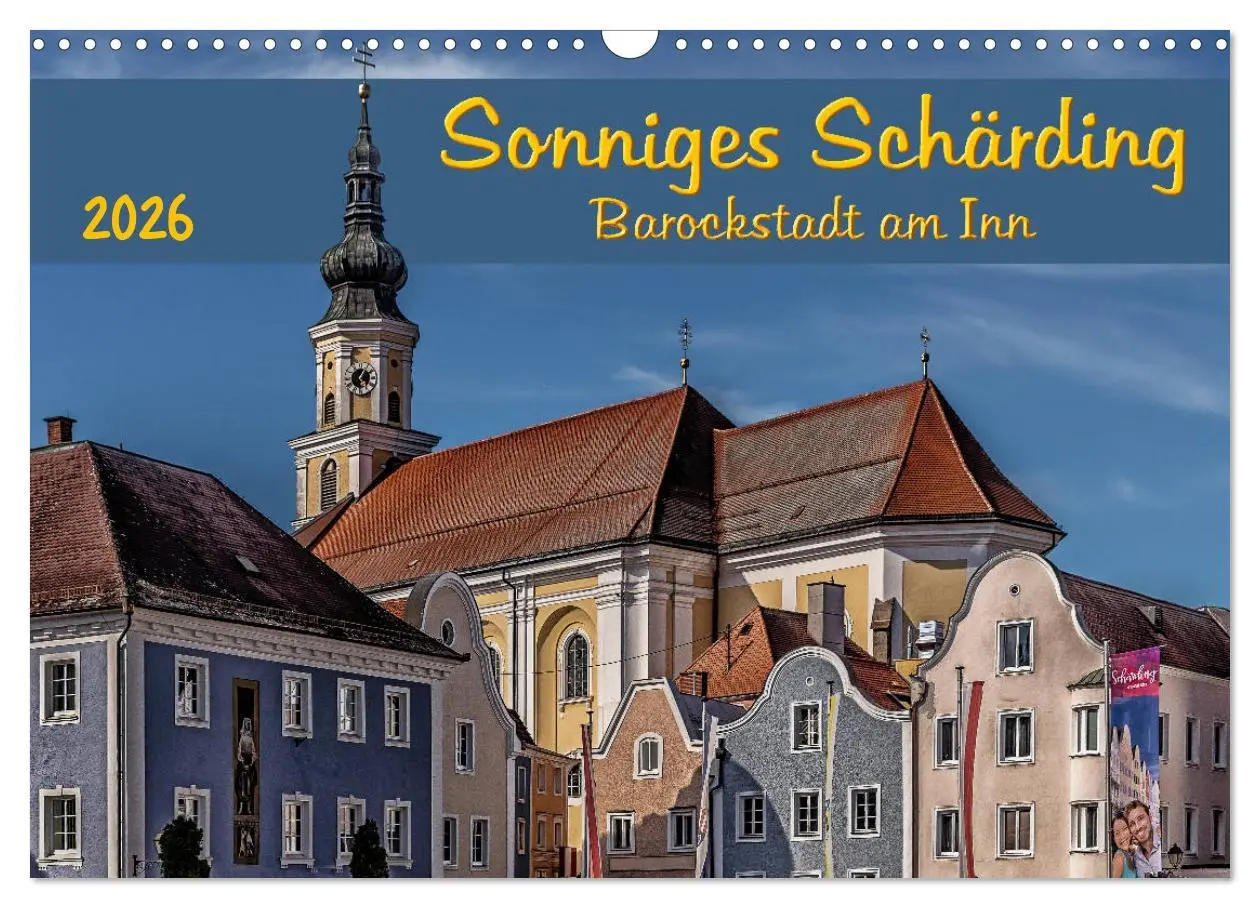Cover: 9783457808108 | Sonniges Schärding, Barockstadt am Inn (Wandkalender 2026 DIN A3...