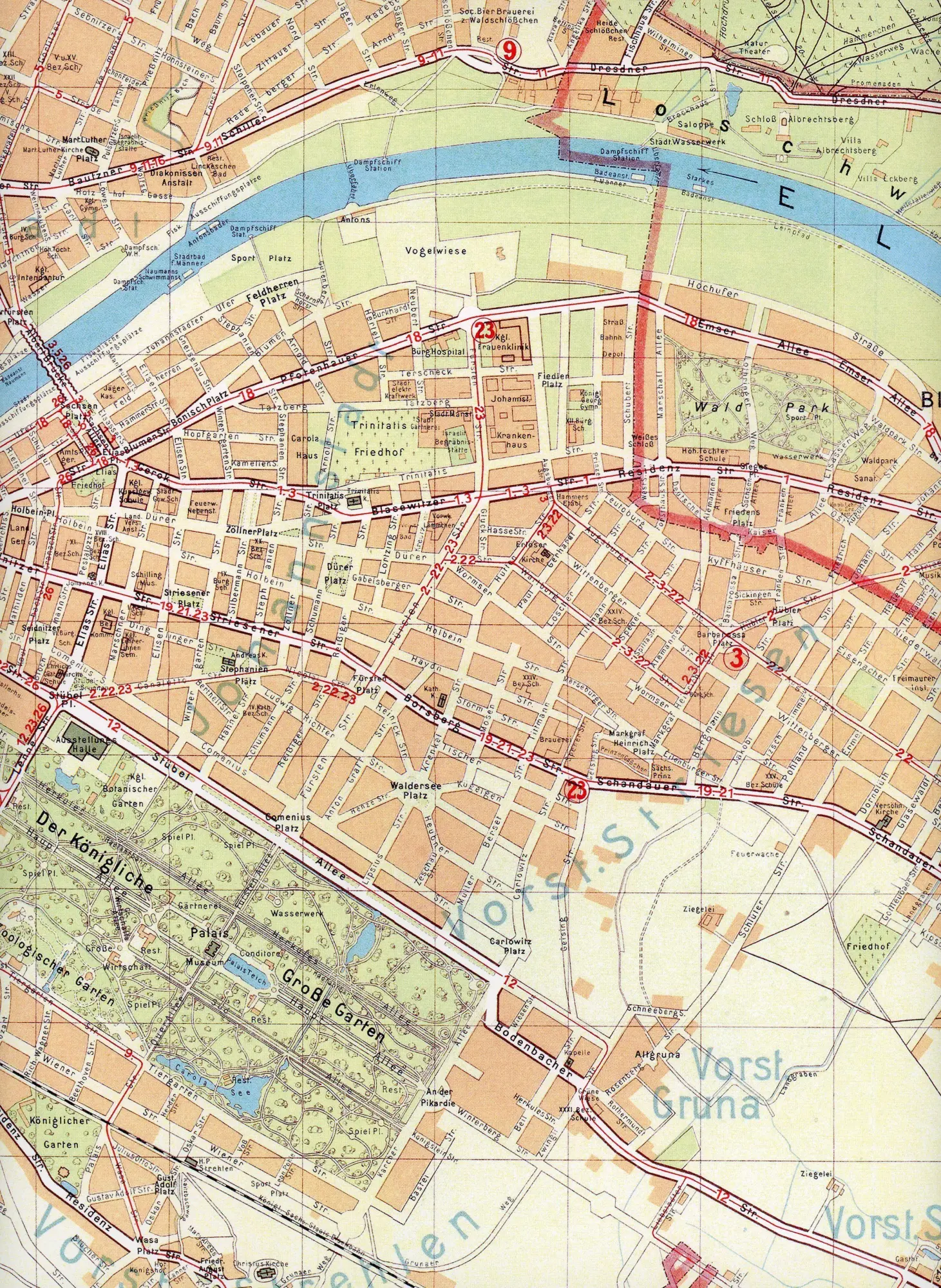 Bild: 9783947028108 | Stadtplan vom alten Dresden um 1911 (1 : 15.000) | Michael Schmidt